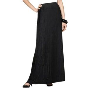 Talbots Black Accordion Formal Maxi Skirt, Size 6